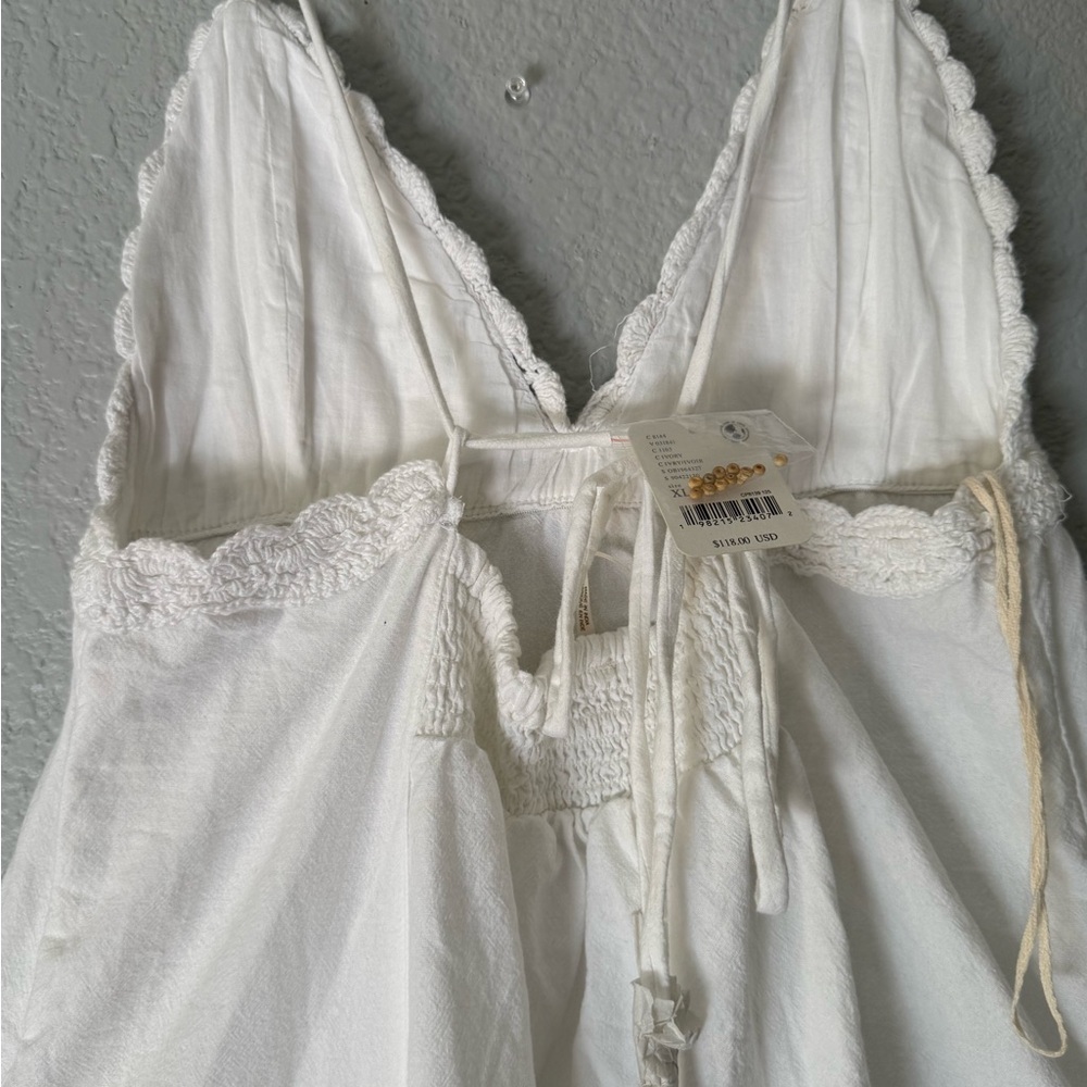 Free People Womens Lovey Maxi White Dress Size XL - Picture 5 of 13